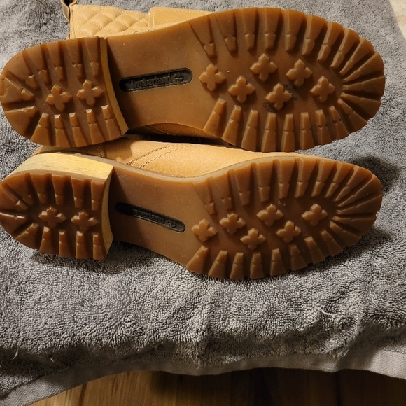 Timberland Tan Leather Quilted Western Boots - Picture 6 of 7